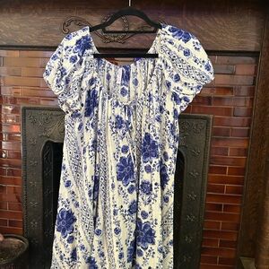 Urban Outfitters Blue and White Floral Kids Dress
